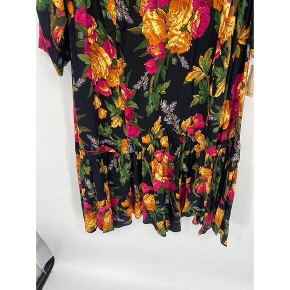 Women's Vintage COTTAGECORE Floral Print Dress Sz 24W Designer Robert Too USA Bo - Picture 2 of 5